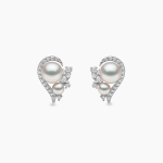 Yoko London - Trend Freshwater Pearl and Diamond Stud Earrings in White Gold